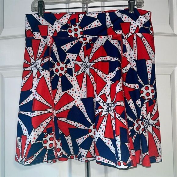 Pickleball Bella Women's XL Skort Stars Red White Blue A-Line Short - Picture 1 of 9